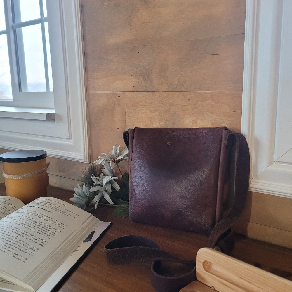 Leather crossbody. Used a handful of times. - Picture 2 of 4